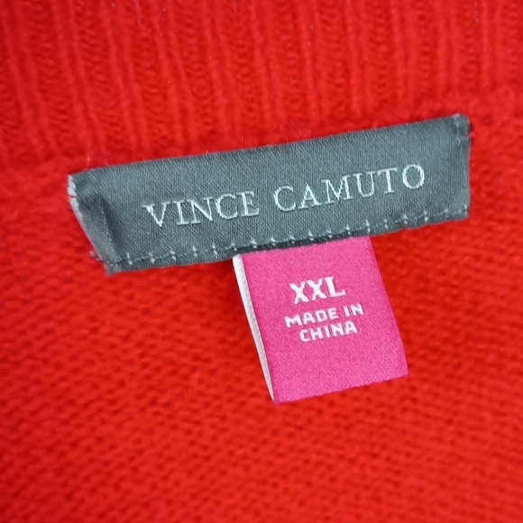 NWOT Vince Camuto "LOVE" Cozy Sweater in Red Size XXL - Picture 4 of 5